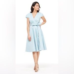 Gal Meets Glam Addison Cotton Tie Waist Dress